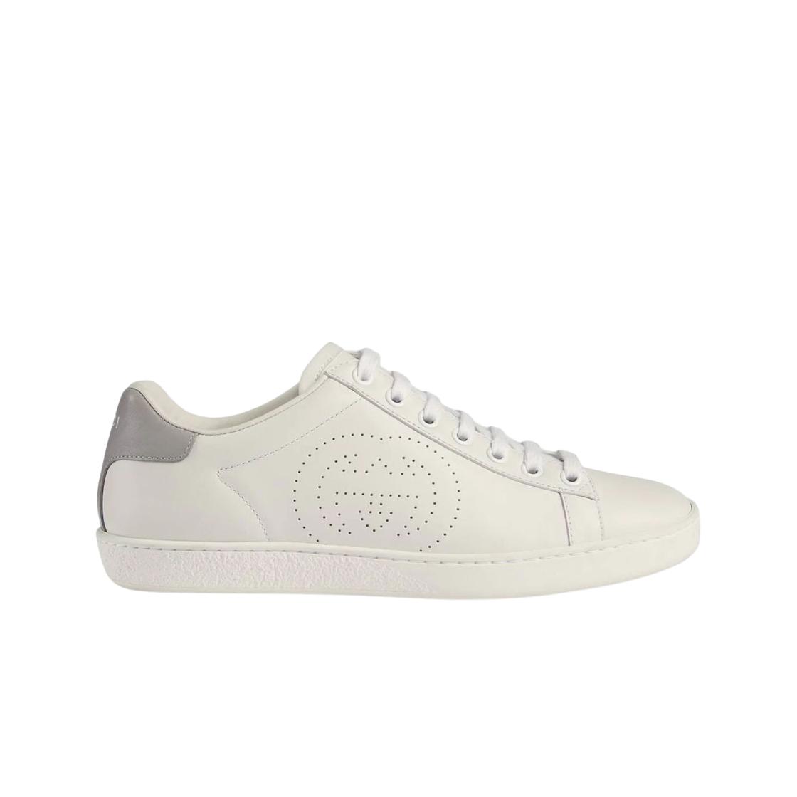 

(w) Gucci Ace Interlocking G Logo Leather Sneakers White EU 34.5W