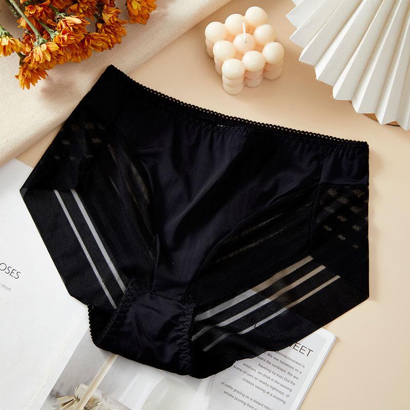 

9073 Женские трусики с кружевом с вырезами, средней посадки, бесшовные, с эффектом лифтинга бедер и контролем живота, с хлопковой ластовицей L