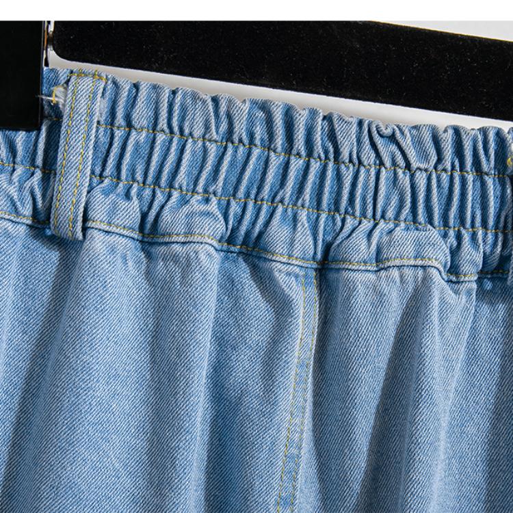 MOJTA Women Spring Autumn Plus Size Casual Loose Pants Hight Waist Jeans
