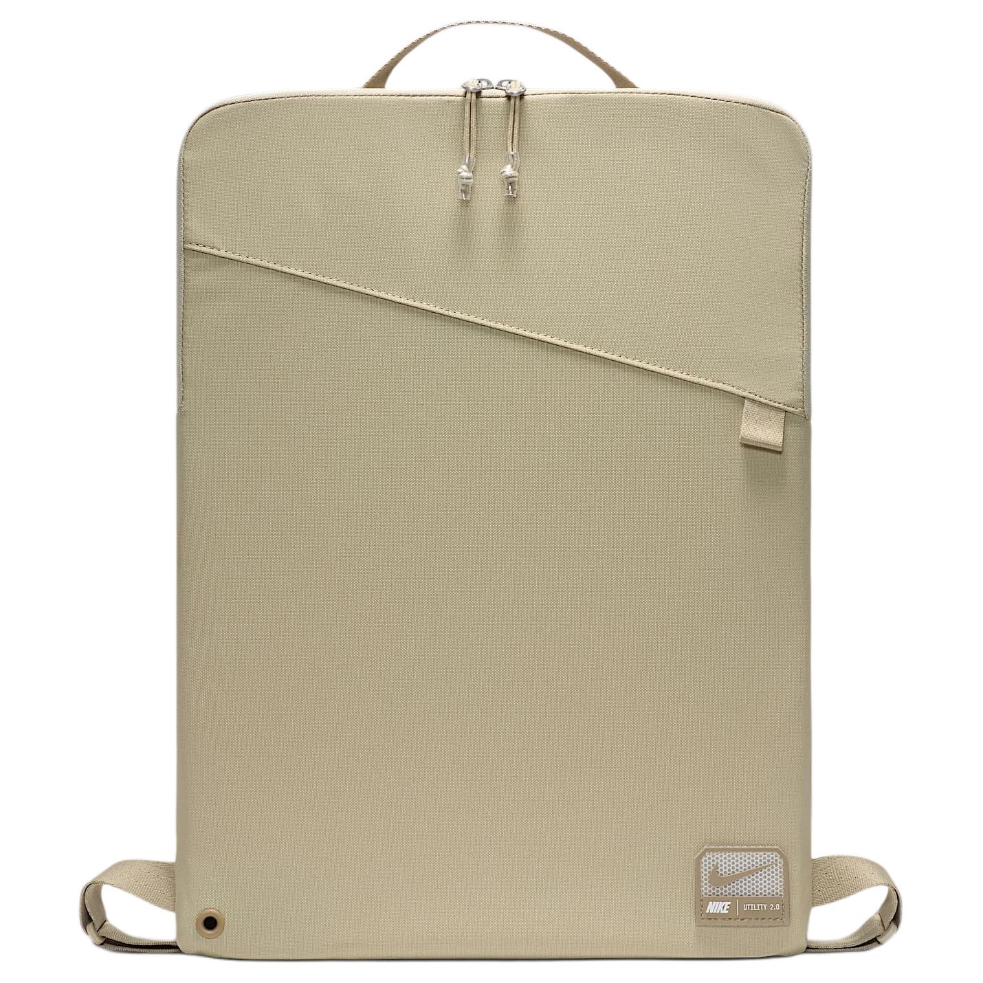 Nike Utility 2.0 Zipper Closure Fabric Backpack Unisex Backpacks Khaki FN4207-251 Khaki