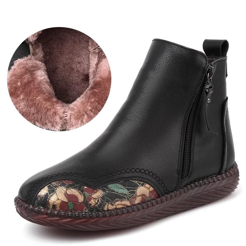 Fashion GKTINOO Fashion Women Boots Autumn Boots Genuine Leather Ankle Boots 2025 Winter Warm Fur Plush Women Shoes Big Size 43