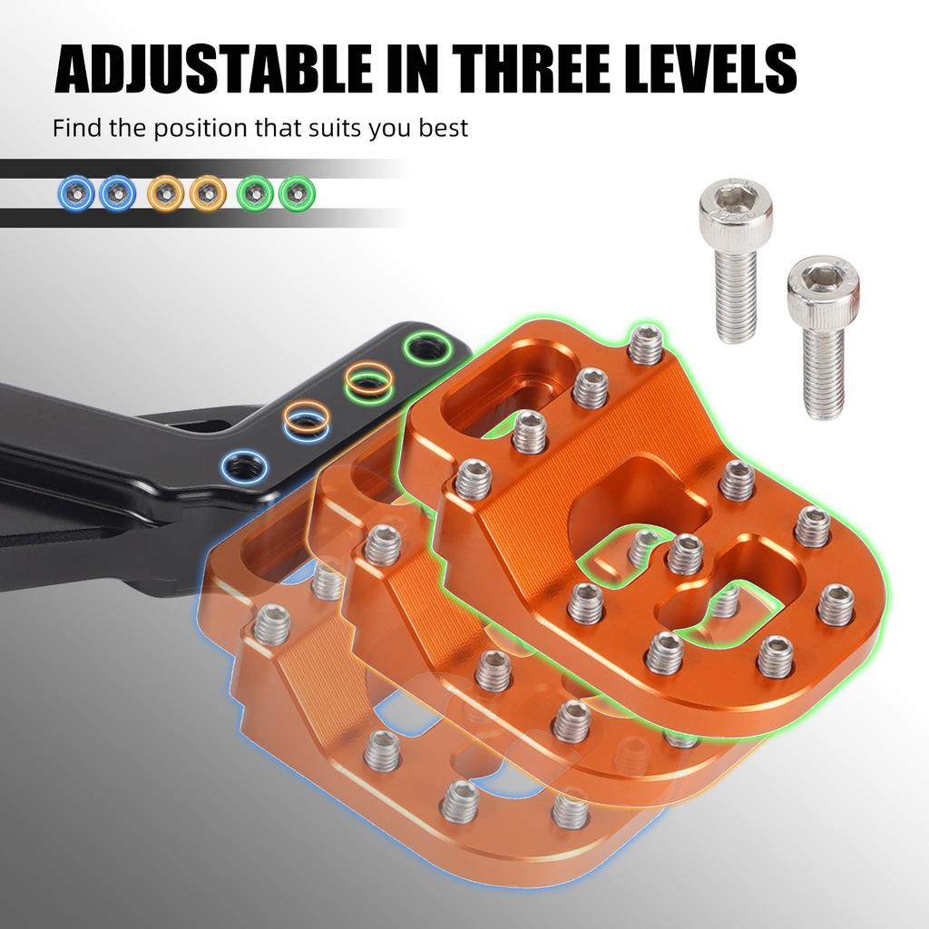 For KTM 390 250 Adventure 2020-2024 Adjustable Rear Brake Pedal Lever Step Tip Plate 390 Adventure 250 Adventure 2021 2022 2023