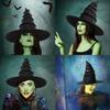Halloween Witch Hat With Ruffled Lace Edge For Cosplay And Party Decorations