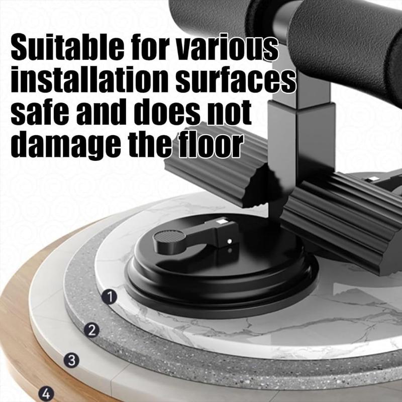 Ab Training Auxiliary Device, Portable Sit Up Exercise Equipment with 2 Strong Suction Cups and Adjustable Foot Holder