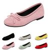 Women's Ballet Flats Slip On Round Toe Bow Accent Soft Upper Flexible Sole Casual Footwear