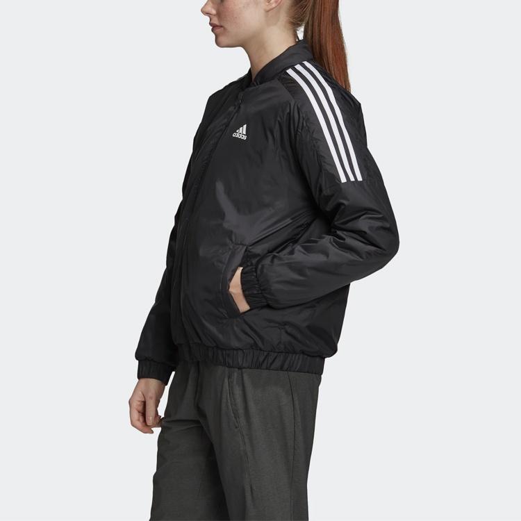(WMNS) adidas Essentials Insulated Bomber Jacket Asia Sizing 'Black' Women's GH4580