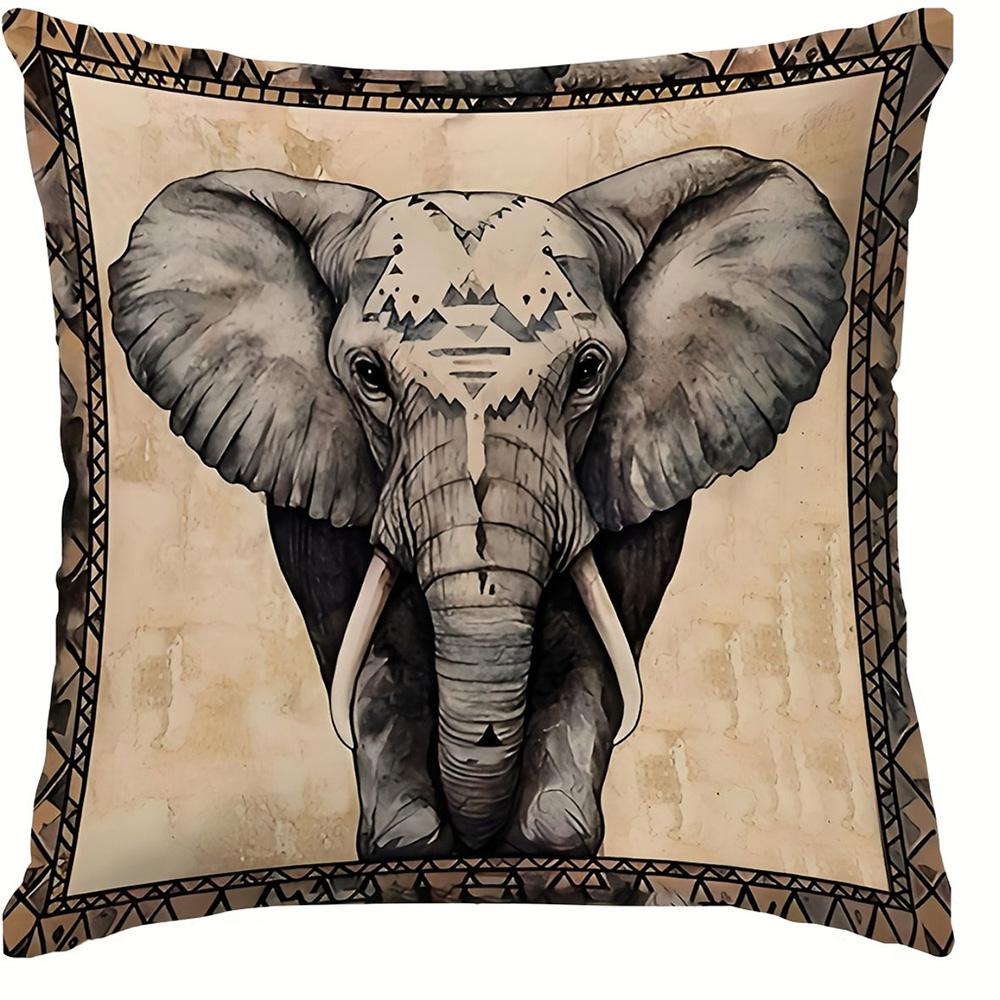1/4 Stück 2D Flach- Vintage Leopard Afrikanischer Stammesdruck Kissenbezug Haus Bauernhaus Außen Dekoration Kissenbezug