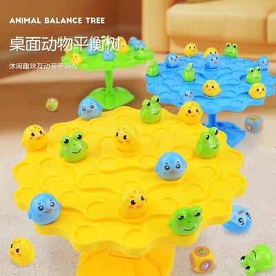 Children'S Tabletop Animal Balance Tree Stacking Music, Puzzle Leisure Competition And Interactive Game Toys