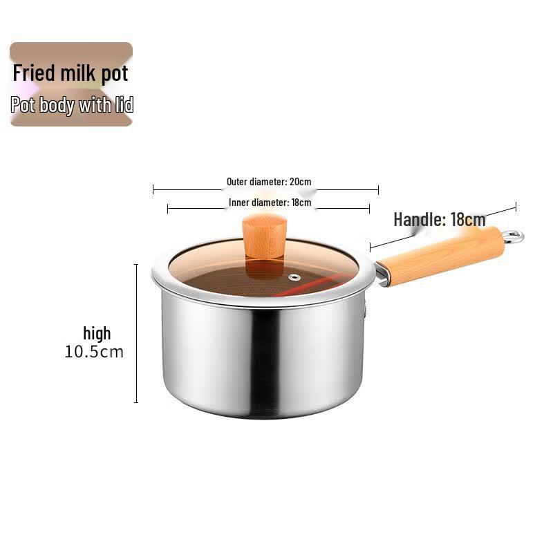 ZISIZ Stainless Steel Saucepan with Frying Basket