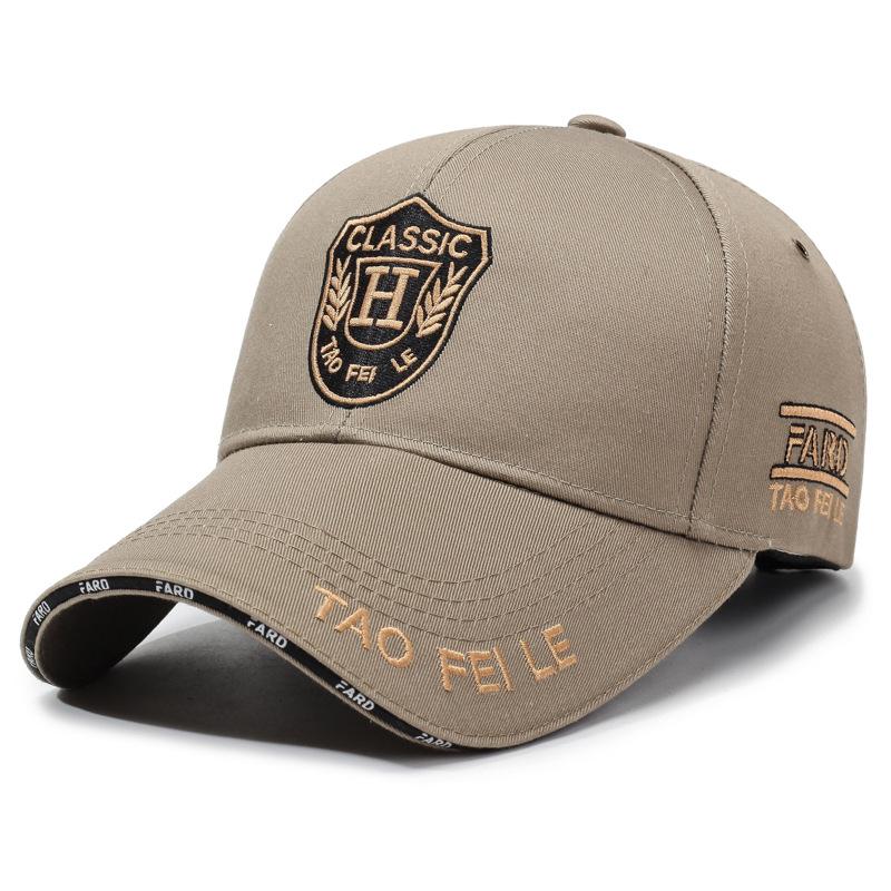Spring Autumn Letter Embroidered Hard Top Baseball Cap Men's Outdoor Cap Sunshade Hat
