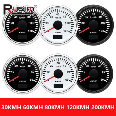 30/60/80/120/200 Km/h 52MM Digital GPS Speedometer Gauge with Antenna Boat Car Speed Gauge Meter 7 Color Backlight 12V24V