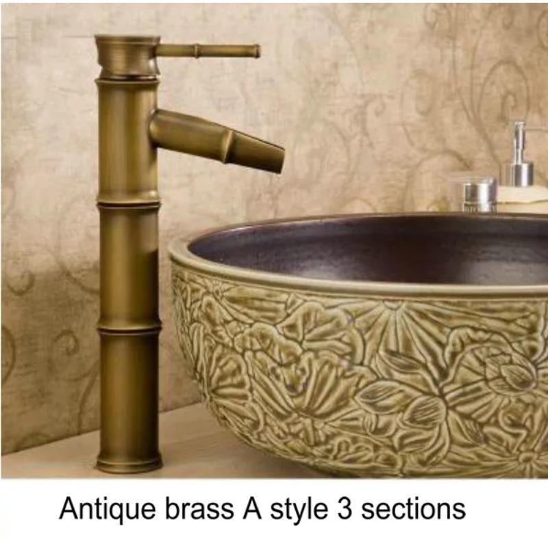Antique Brass Bronze Black Finish Bathroom Basin Hot&Cold Mixer Tap High Quality Waterfall Faucet
