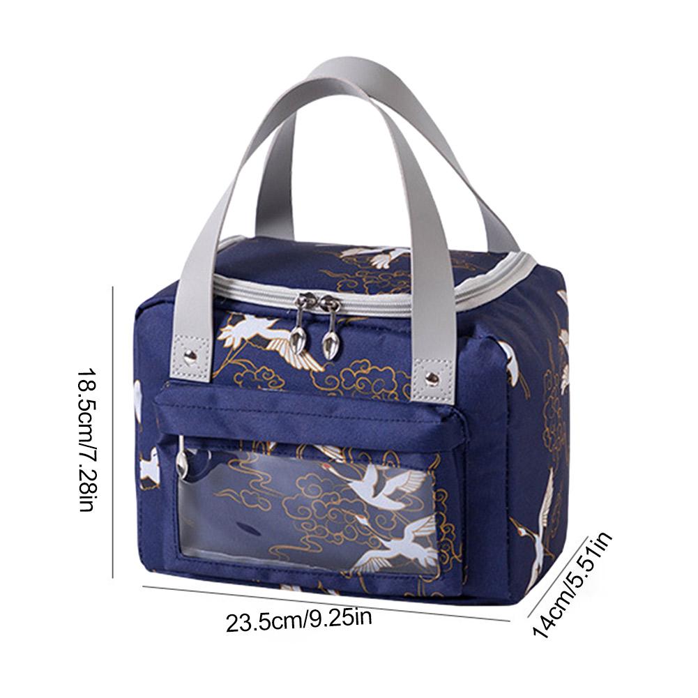 Portable Picnic Bag Thermal Insulated Picnic Box Tote Cooler Handbag Waterproof Backpack Bento Pouch Camping Food Storage Bags