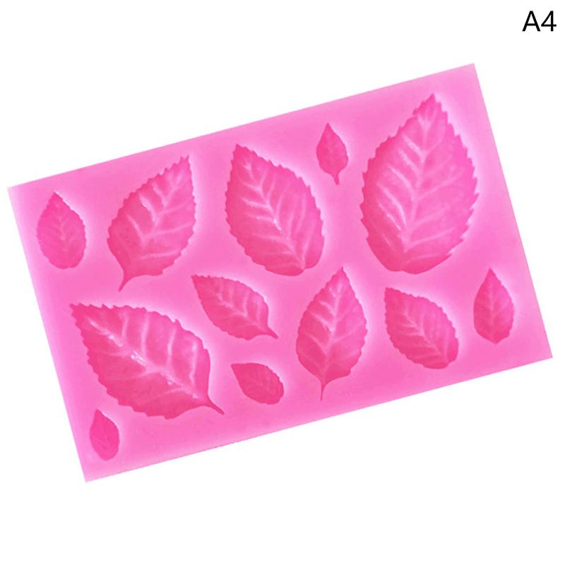 

3D Mini Rose Flower Leafs Silicone Mold DIY Fondant Chocolate Sugarcraft Cake Decor Baking Tools Confectionery Clay Resin Mould A4