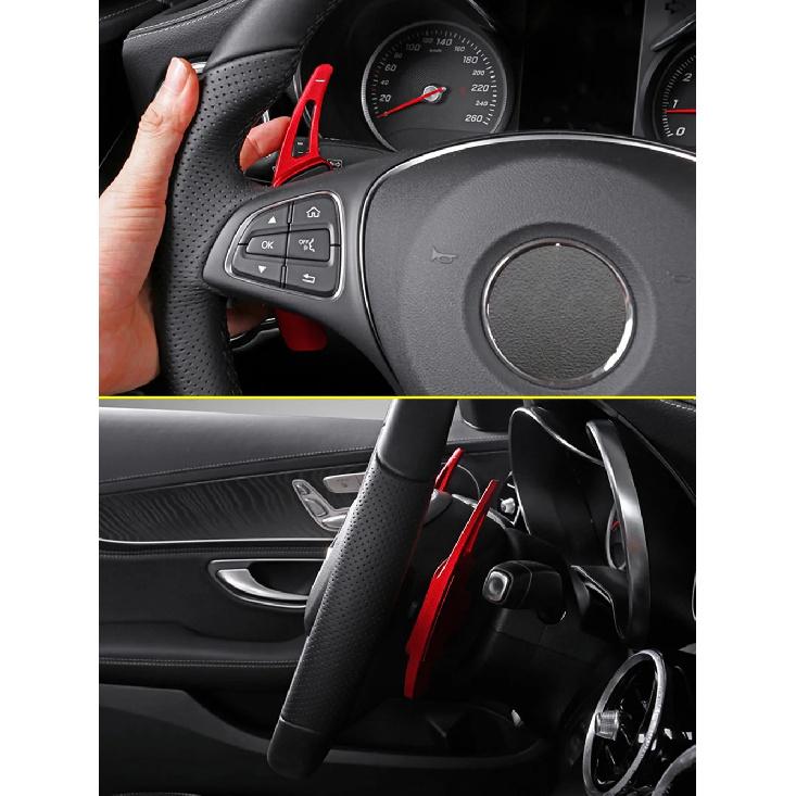 For Mercedes Benz GLC C E Class X253 W205 W213 MB GLE C292 W166 W167 Car Steering Wheel Paddle Shifter Extend DSG Stickers Style
