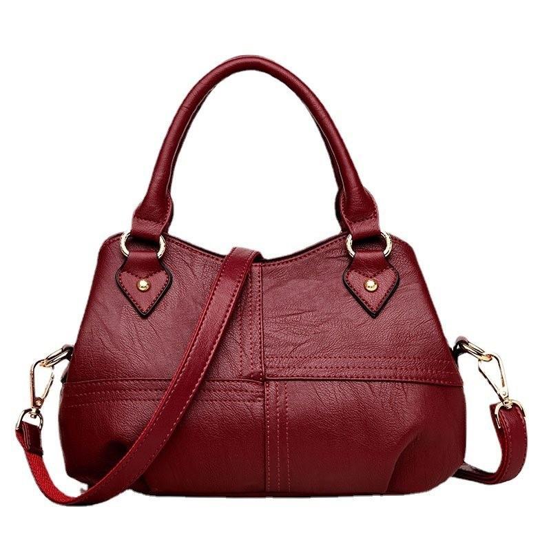 Fashionable Womens Shoulder Bag Soft Pu Leather Casual Tote Bag In Elegant Colors
