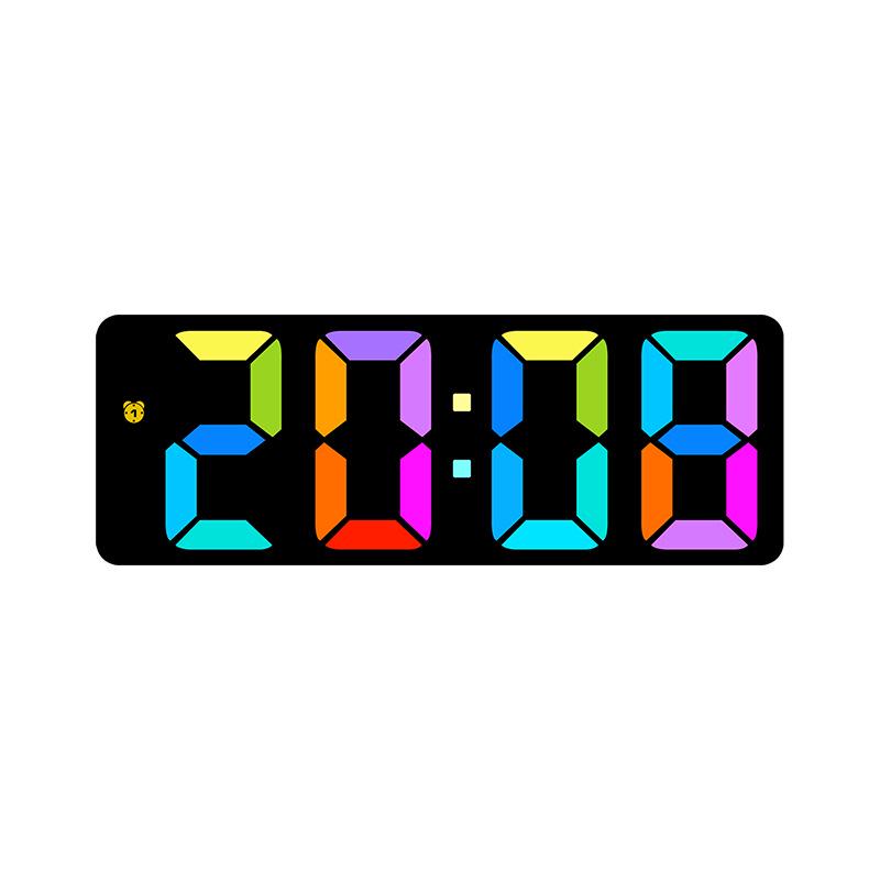 Colorful Large Screen Font Alarm Clock - Bedside Electronic Clock 0725