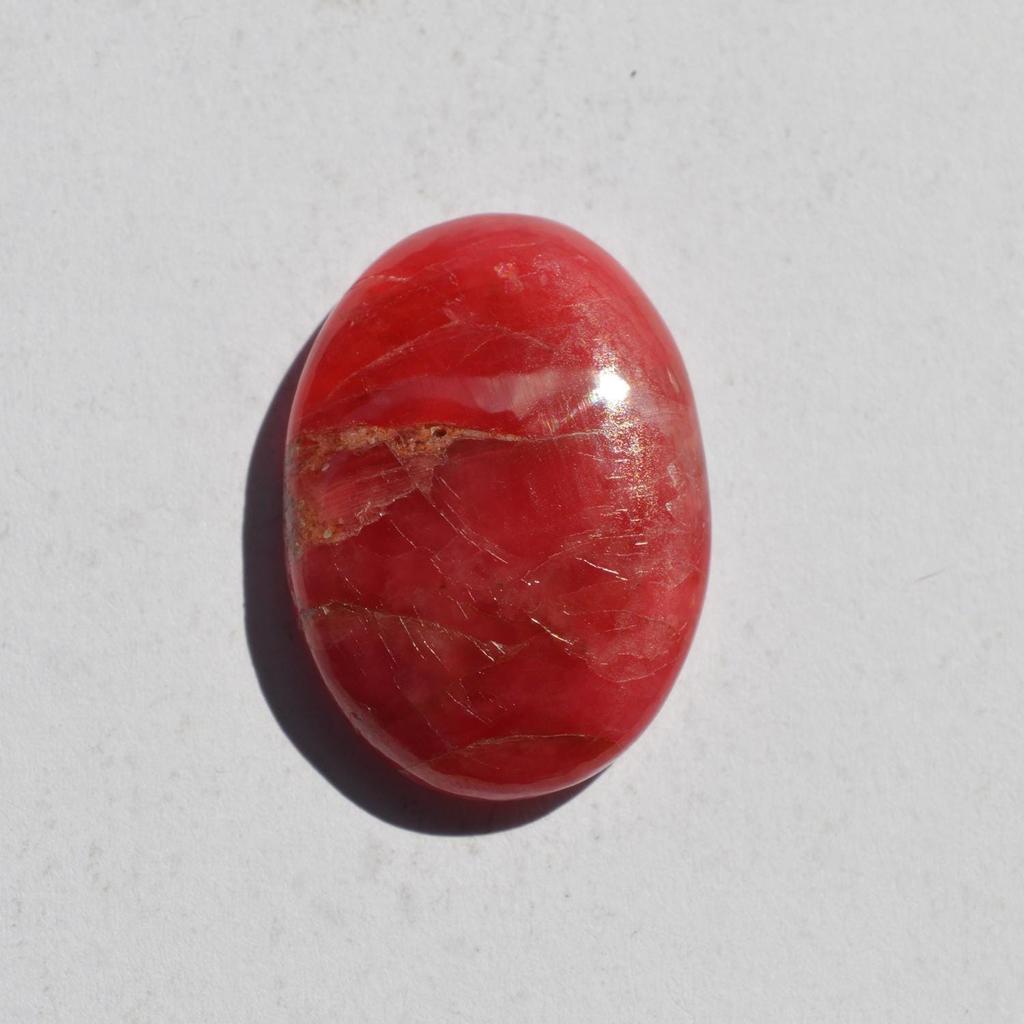 Natural Pink Rhodonite Gemstone Cabochon, Rare Rhodonite Cabochon (40 Carats) Oval Shape 28x20x7 MM