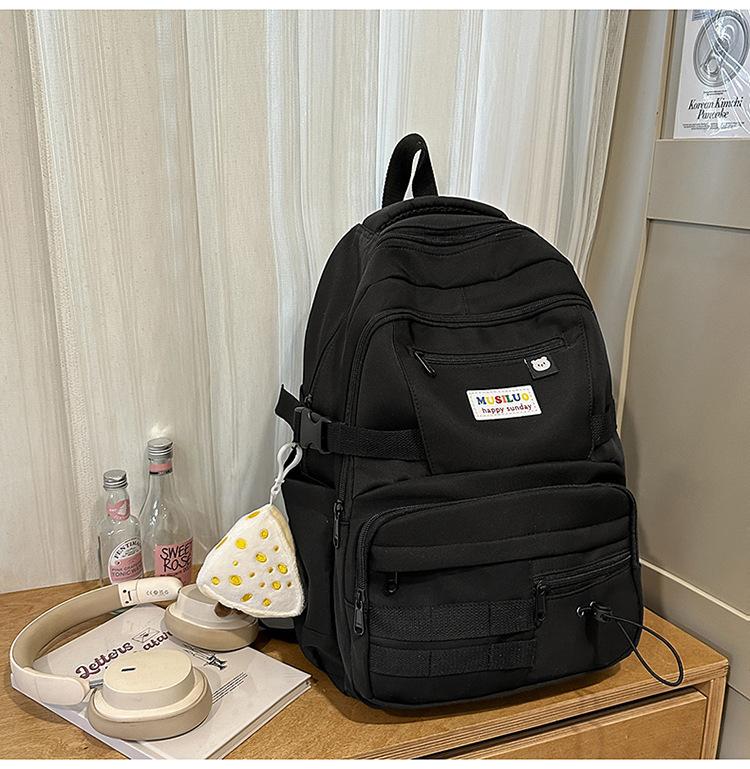 Schoolbag Mori ins new high-value fresh and sweet contrasting color splicing backpack junior high school students lightweight travel backpack
