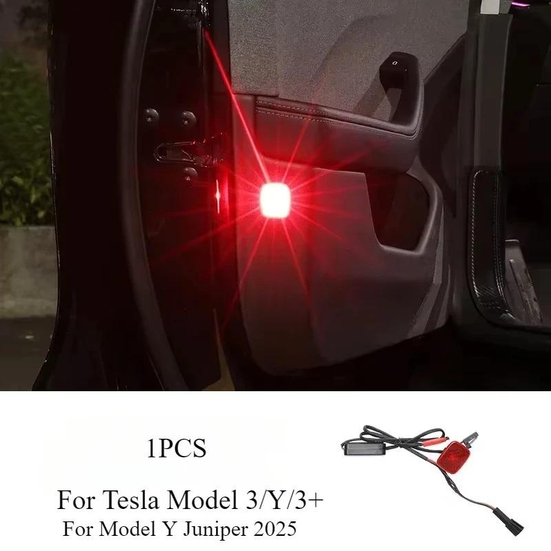 Door Warning Light Bright For Tesla Model Y Juniper/Model 3+ Highland 2026 LED Lamps Flashing Warning Anti-collision Lighting