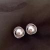 2025 Silver Needle Zircon Pearl Earrings: French Retro Light Luxury Studs for Women