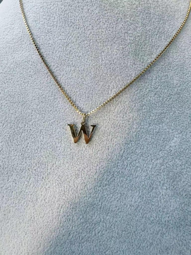26 Initial Stainless Steel Necklace for Women - Trendy & Simple, No-Fade Design