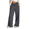Womens High-Waist Drawstring Wide-Leg Casual Pants Slim Fit Solid Color Lightweight Stretch Trousers 2026 Winter