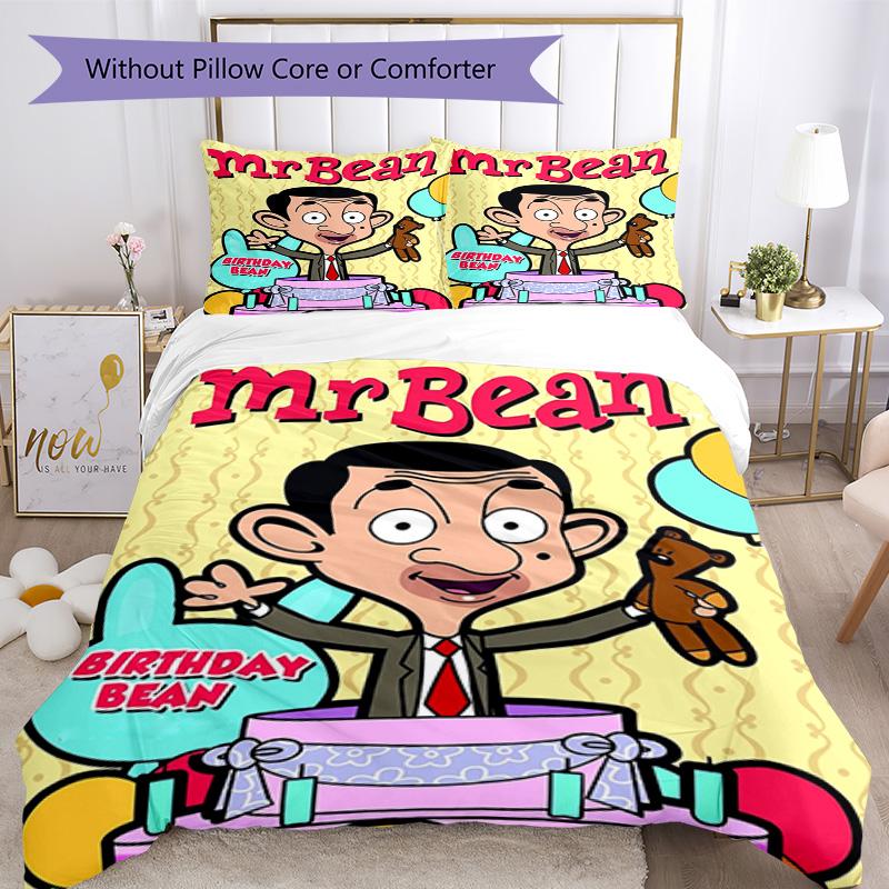 Mr. Bean Bed Linen Set Perfect for Bedrooms Machine Washable Christmas Gift
