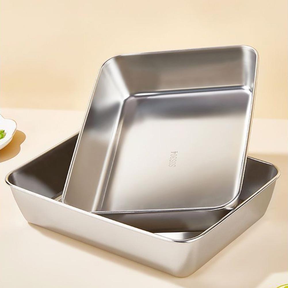 3PCS Leak Proof Stainless Steel Food Storage Box with Effective Sealing Lid
