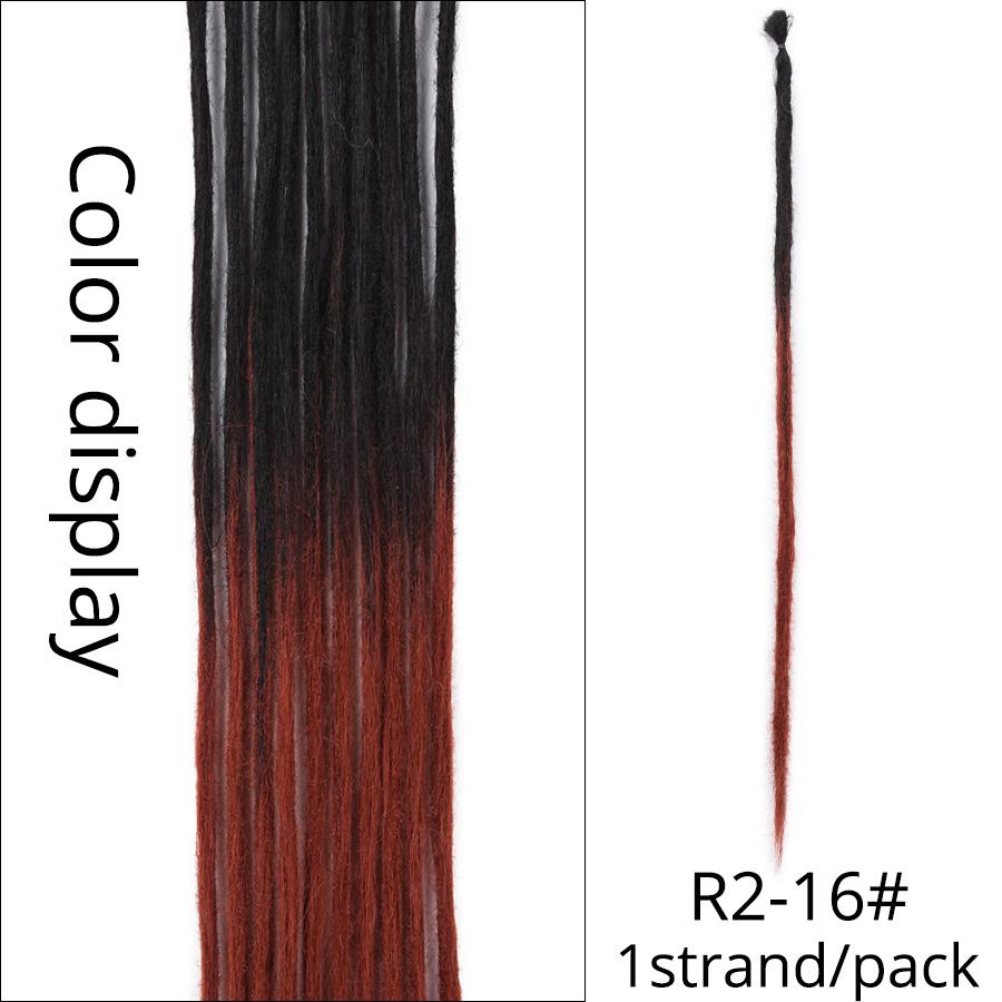 Estensioni Dreadlock fatte a mano al 100% Moda Reggae Capelli 20 pollici Morbidi Dreadlock all'uncinetto Trecce Capelli Ombre Colore 5 Pz / lotto