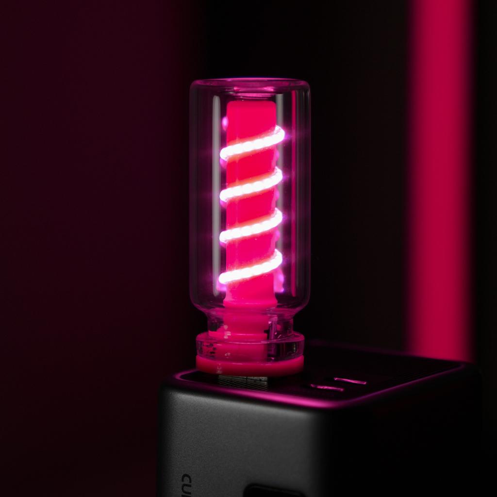 Transparent Spring Touch Dimmable USB Night Light, Portable LED Bedside Lamp