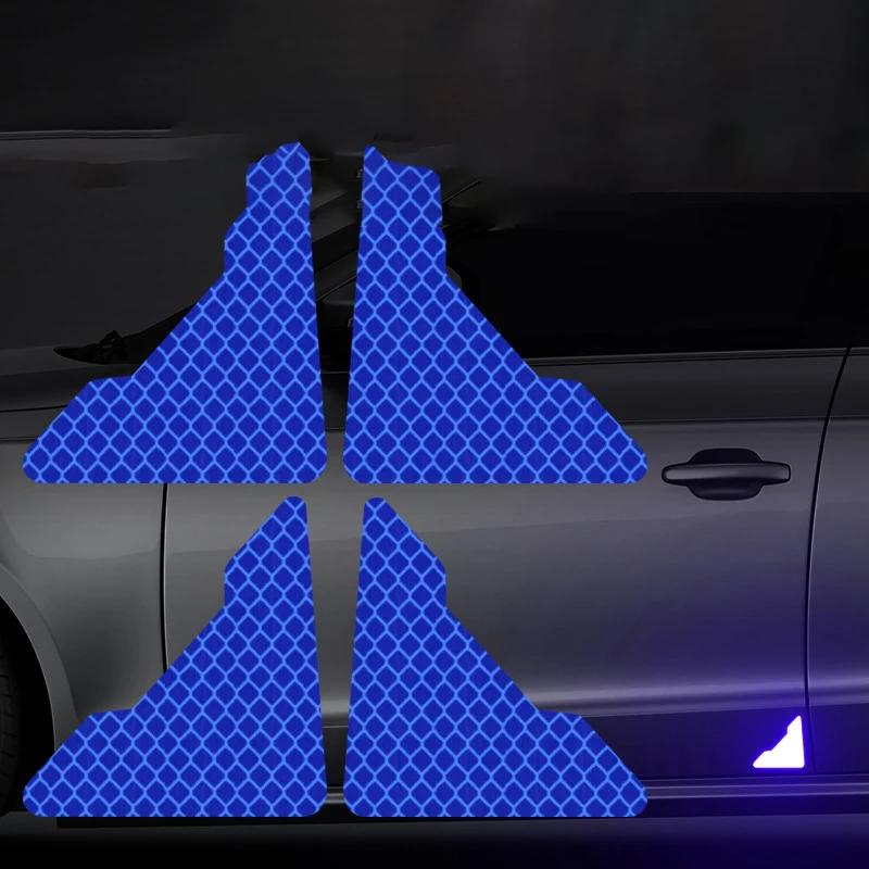 8PCS Car Door Stickers Universal Safety Warning Mark OPEN High Reflective Tape for Auto Accessories Exterior Bike Helmet Safety