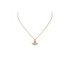 VIVIENNE WESTWOOD Natalina Saturn Crystal Shell Design Necklace Unisex Necklace Gold 630203D302R102