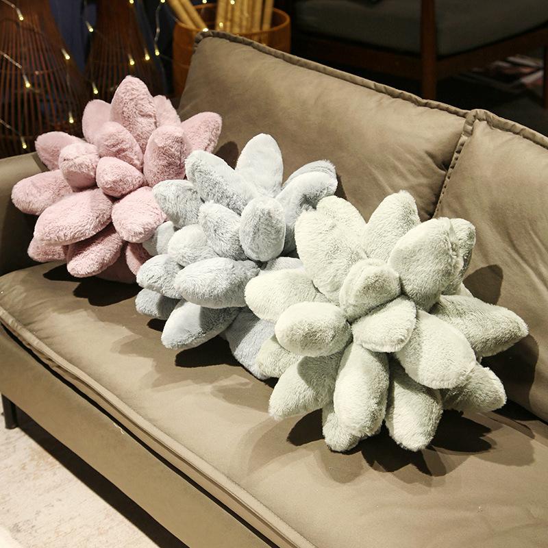 NEW Soft Succulents Plush Stuffed Toys Various Cute Potted Flowers Bookshelf Pillow Home Living Room Decoration Girls Gifts