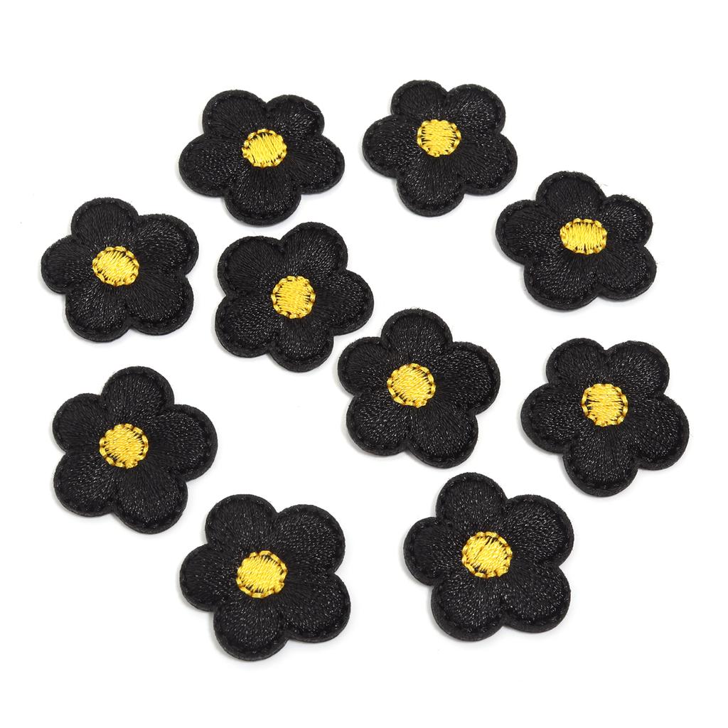 10Pcs Mini Flower Appliques Colorful Embroidery Cloth Patches Sticker DIY Crafts Clothing Headwear Dress Bags Sewing Accessories
