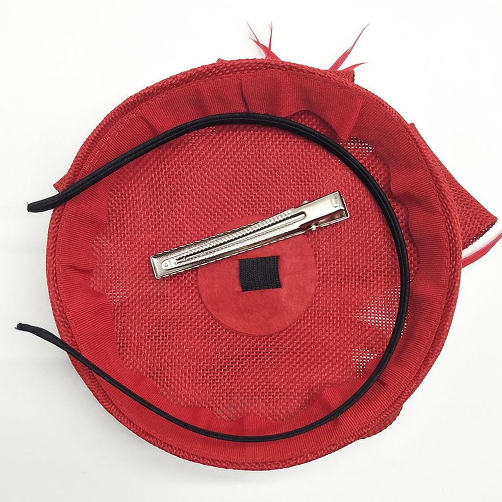 Handmade Flower Mesh Headbands Fascinator Hat Fashion Styles Hat Headgear for Special Celebrations