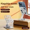 Universal Metal Phone Holder With 360 Degree Rotation And Foldable Design For Ipad And Gaming Use