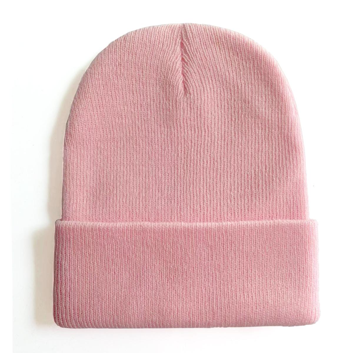 Custom Wholesale Fisherman Logo Recycled Yarn Acrylic Warm Plain Winter Hat Unisex Sport Long Ribbed Cuff Knit Beanie