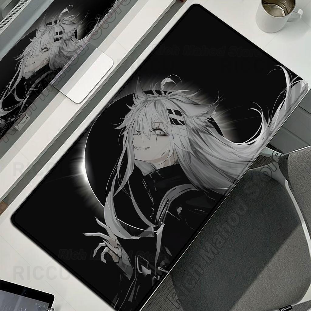 Arknights Mauspade Anime Mädchen Lappland Mauspade Gamer Große Schreibtischunterlage Mit Verriegeltem Rand XXL Gaming Teppich PC Tastatur Zubehör