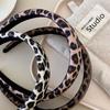 3CM Fashion Women's Leopard Print Synthetic Leather Headband with Sponge Padding Lady Girls Daily Hair Hoop Accessories
