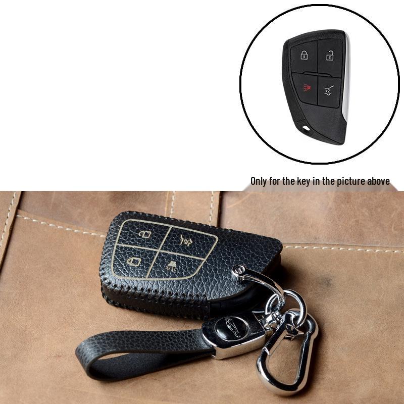 Premium Genuine Cowhide Key Case for Buick Envision: Secure Buckle Set