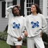 Chic European and American Print High Neck Women's Long Sleeve Hoodie