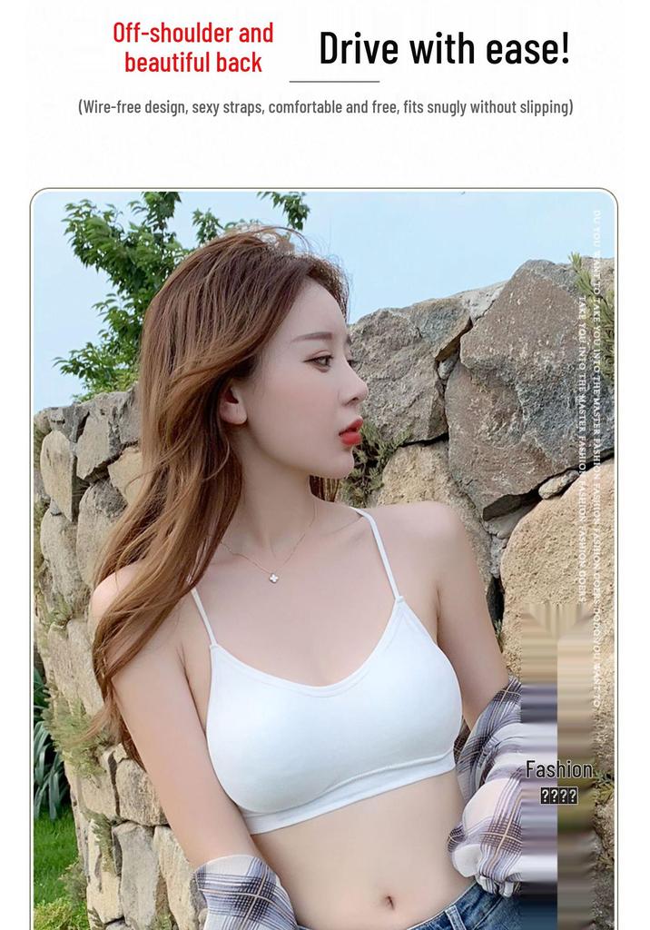 Spicy Girl Back Cross Strap Camisole with Chest Pads - Strapless, Backless, Wear as Base Layer or Outerwear