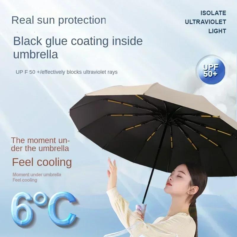 1PCS Auto Open Close Umbrella Compact Fold Sun Rain Proof UV Protection Premium Travel Umbrella NEW