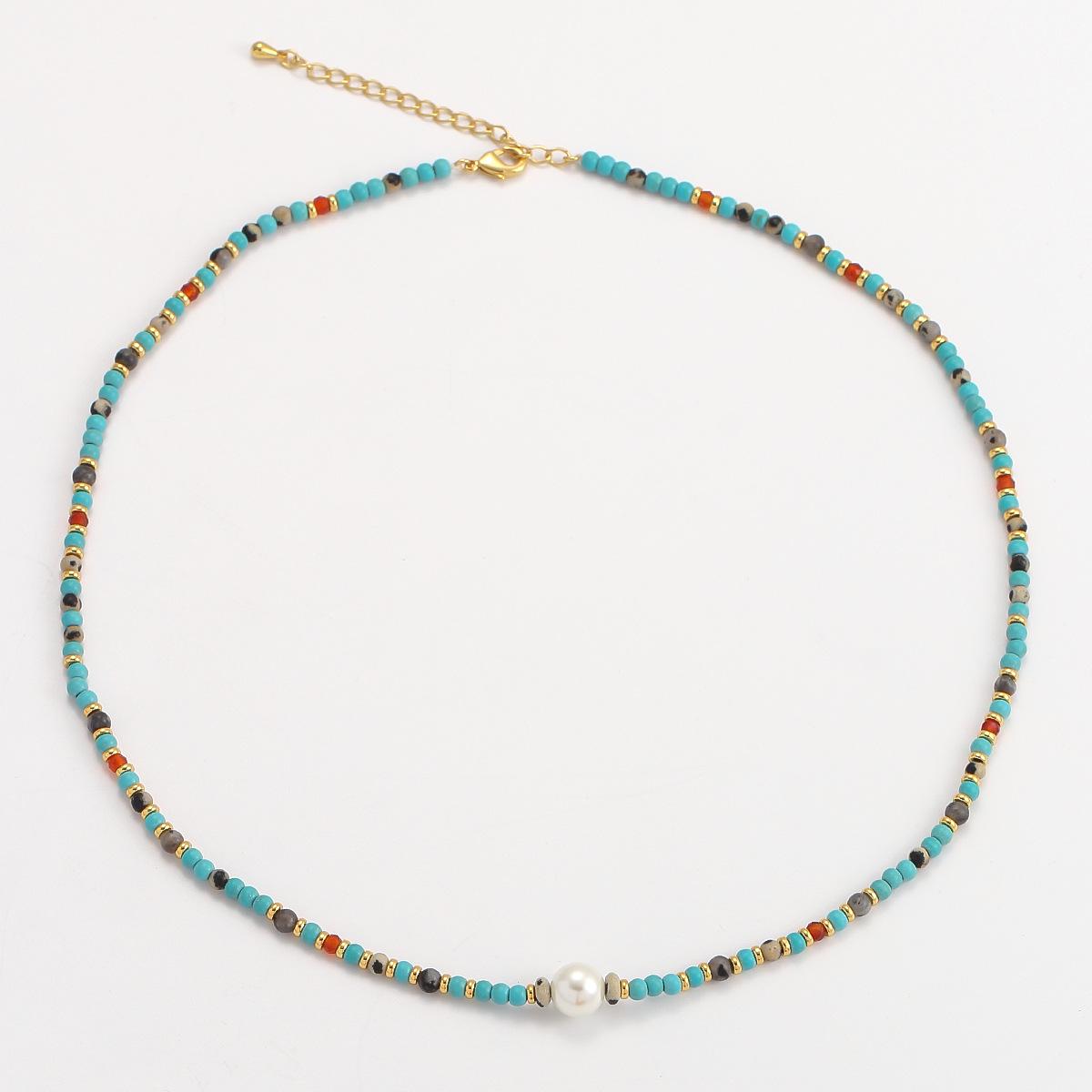 

Женское ожерелье высокого класса с разноцветными бусинами в минималистичном стиле - Универсальное, летнее, многослойное, легкая роскошь, цепочка на ключицу
