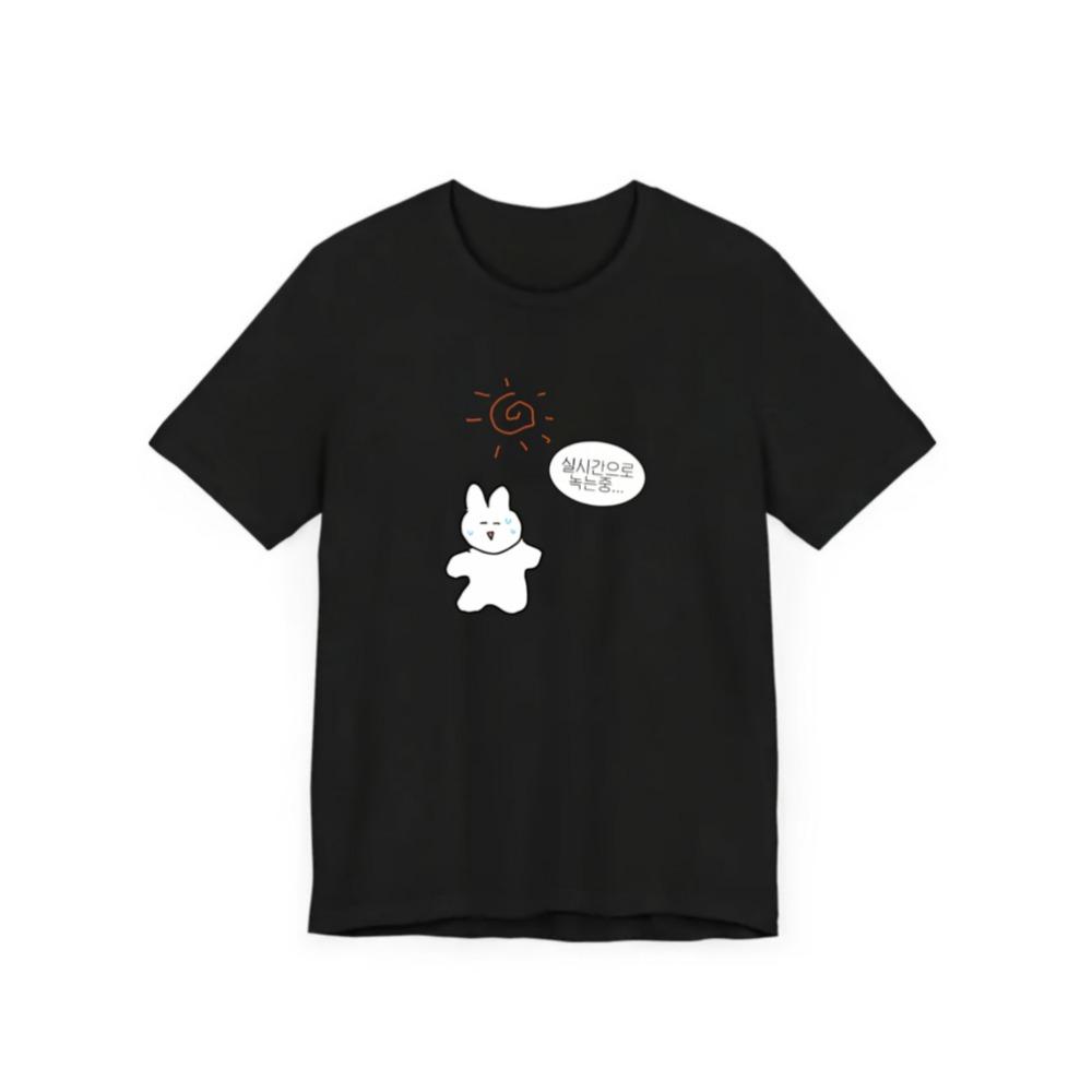 T-shirt da Donna Vintage Carina con Stampa Fumetto Coniglietto Harajuku Manica Corta Abbigliamento Casual Top da Strada