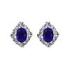 2025 Elegant Sapphire Blue Geometric Women's Ear Cuff Earrings