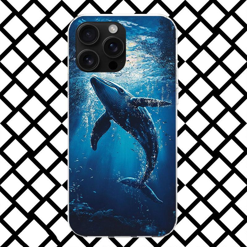 Humpback Whale Sea Giant Phone Case for iPhone 17 Air 16 16E 15 14 Plus 13 Mini 12 11 Pro Max 7 8 + SE 2020 Soft Cover Fundas 17