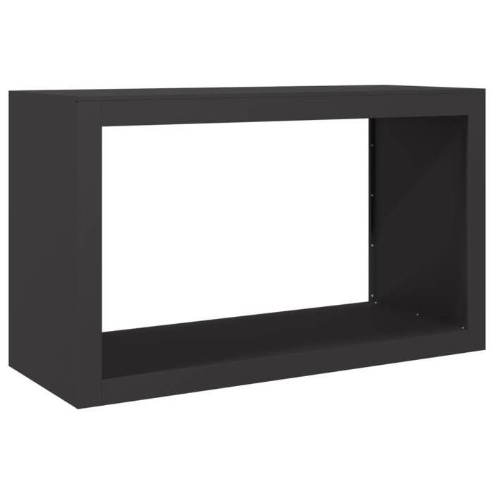 VidaXL Portant de bois de chauffage noir 100x40x60 cm acier, magasin de bûches, porte-bûches de cheminée, support de bûches, 850982