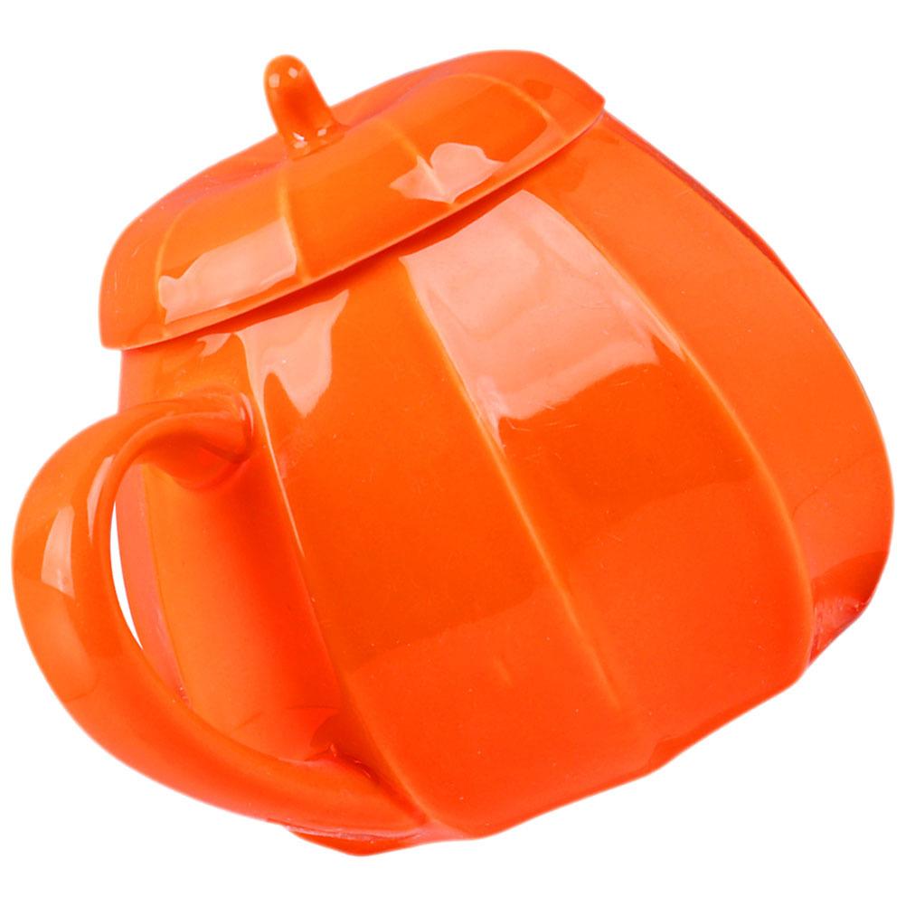 Ceramic Pumpkin Mug Halloween Festival Drinkware Home Kitchen Coffee Shop Bar Decor Functional Microwave Safe Drinking Cup